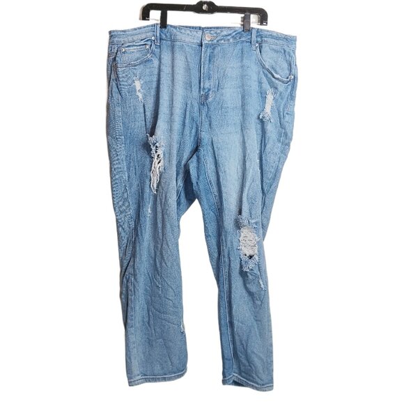 Almost Famous Distressed Skinny Jeans Women’s 20 Light Wash High Rise Stretch - Picture 1 of 4